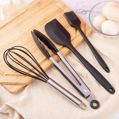 Black Silicone Kitchen Utensils Set