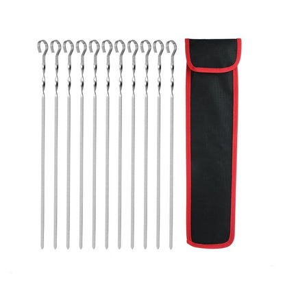 Stainless Steel BBQ Skewer Set with Storage Case