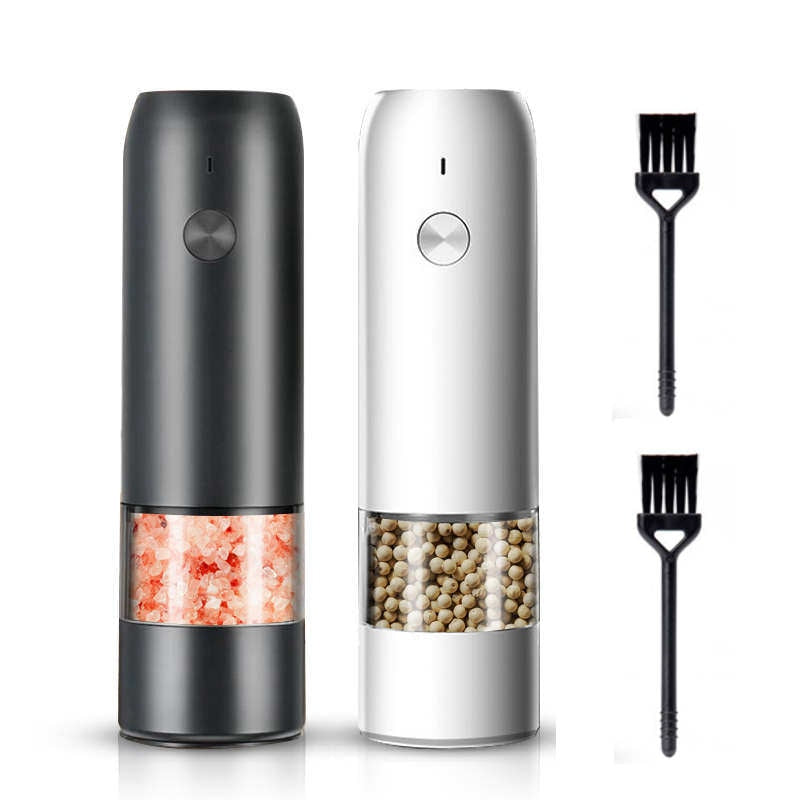  𝑵𝒆𝒘 𝑼𝒑𝒈𝒓𝒂𝒅𝒆𝒅 PwZzk Electric Salt and Pepper Grinder  Set Rechargeable USB One Hand Automatic Operation Stainless Steel Electronic  Spice Mill Shakers With Adjustable Coarseness (2 Pack): Home & Kitchen