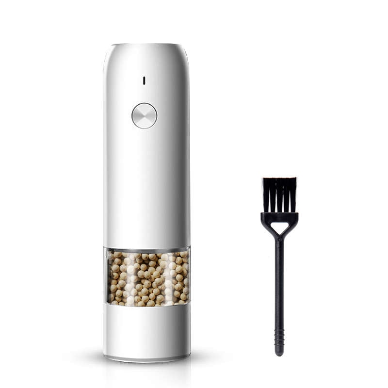 PwZzk Rechargeable Electric Salt or Pepper Grinder Mill With USB type-C  Charge Port and LED One Hand Automatic Electronic Spice Mill Shakers  Operation