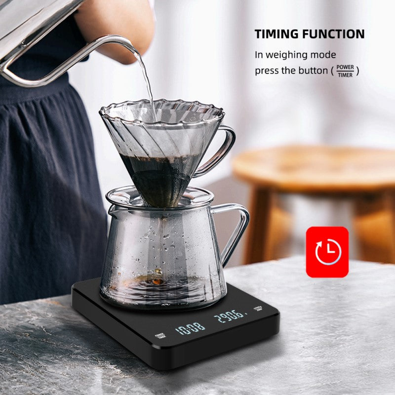 Coffee Scale With Timer, High Precision Pour Over Drip Espresso Scale,  Rechargeable Digital Coffee Scale With Led Display, Manual/automatic Timing  With Type-c Charging Cable - Temu