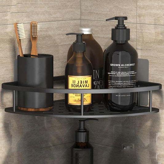 No-Drill Metal Bathroom Shelves - Corner