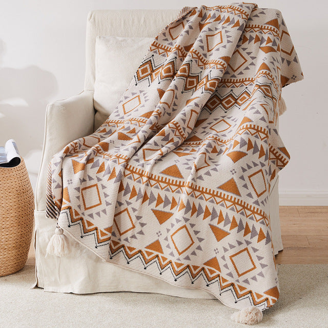 Boho Design Woven Blanket with Tassels – Urbn Designs